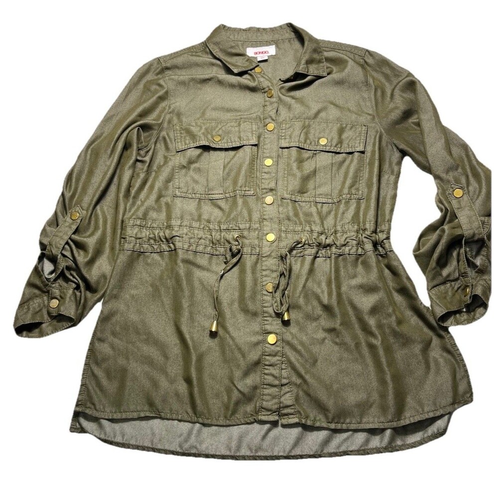 Women's Bongo Utility Shirt Snap Button - Size S - Picture 2 of 3